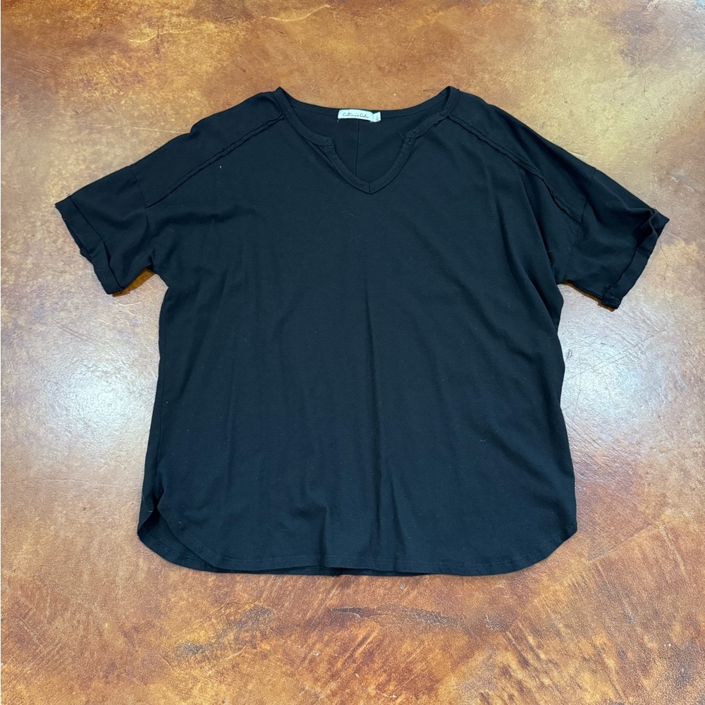 Black Relaxed Short Sleeve T-Shirt